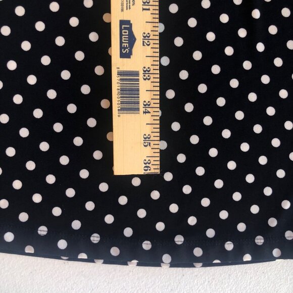 Chaps Size Medium Flirty Sleeveless Ruffled Polka Dot V-Neck Summer Dress - Picture 9 of 14